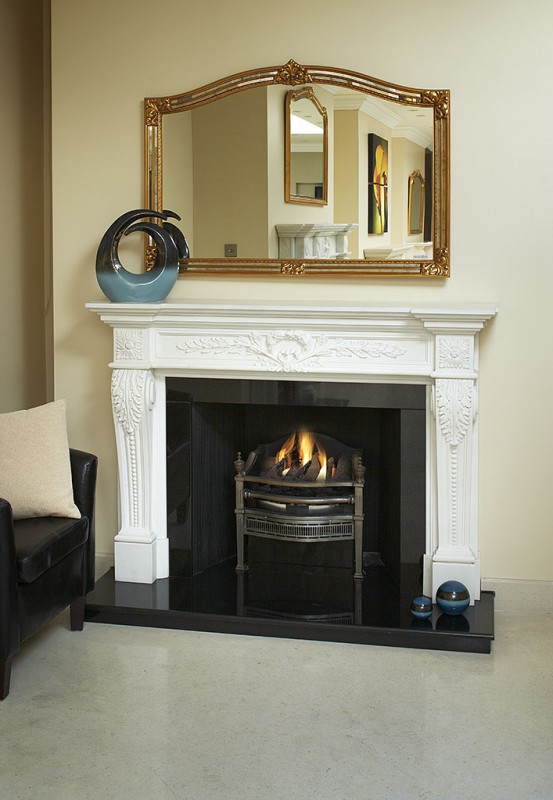 fontainbleau sevec honed marble fireplace, solid fuel fireplace, woodburner fireplace, electric fireplace, gas fireplace, custom made fireplace, made to measure fireplace, timeless fireplace, elegant fireplace