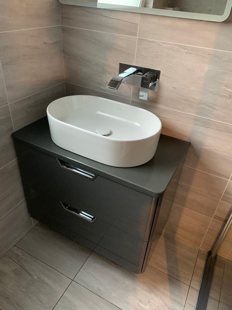 Bathroom Vanity Unit Dark Grey Quartz, Design Bathroom Vanity Units