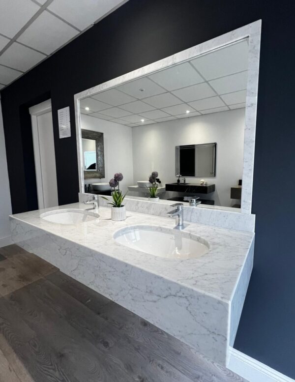 Bathroom Vanity Unit – Bianco Carrera Crafted in Dublin
