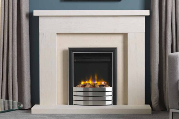 A stylish space with a 16” 4d Ecoflame electric inset fire