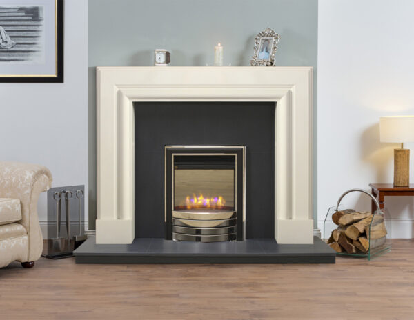 A contemporary space with a 16” 4d Ecoflame electric inset fire