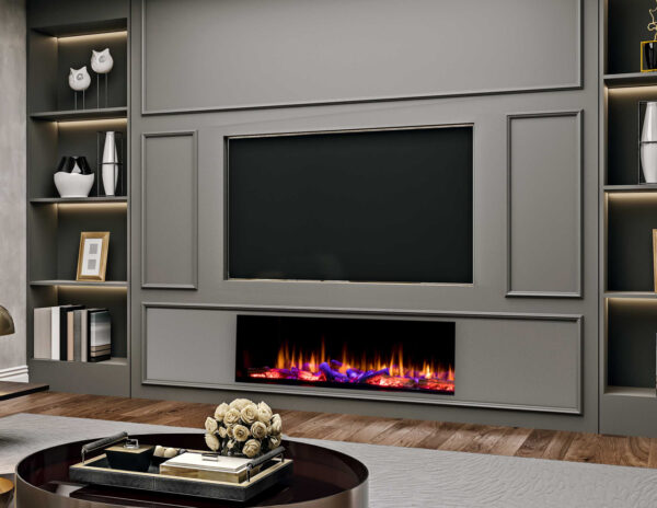 A classic living room with Iconic 750 electric inset fire