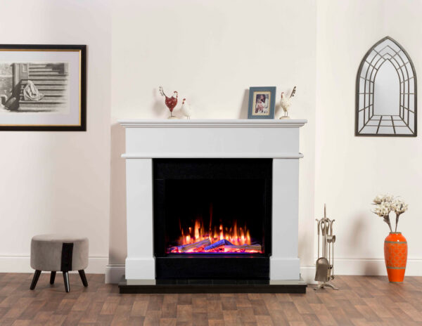 A modern living space with Iconic 750 electric inset fire